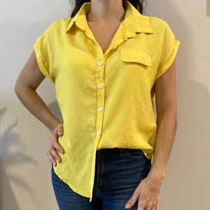 SHEIN LUNE Knotted Self-Tie Button-Front Shirt